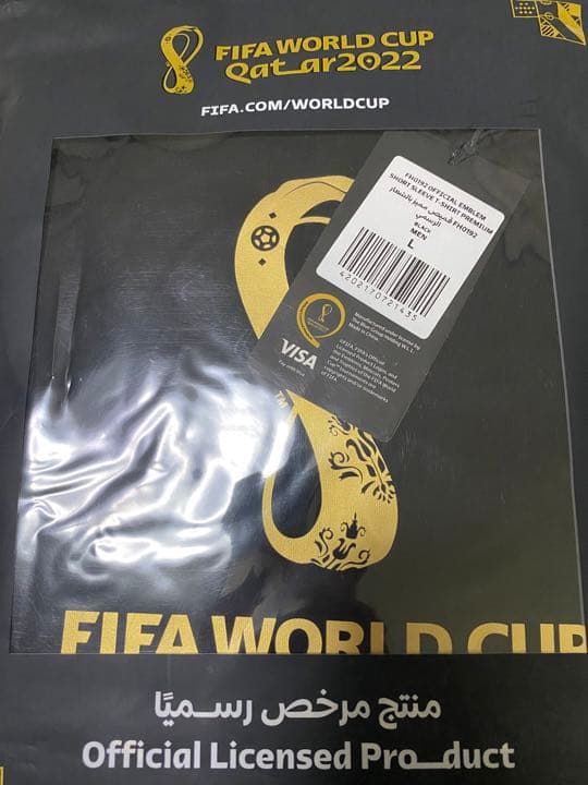 2022カタールワールドカップ公式Tシャツ　新品未開封Lサイズ　黒