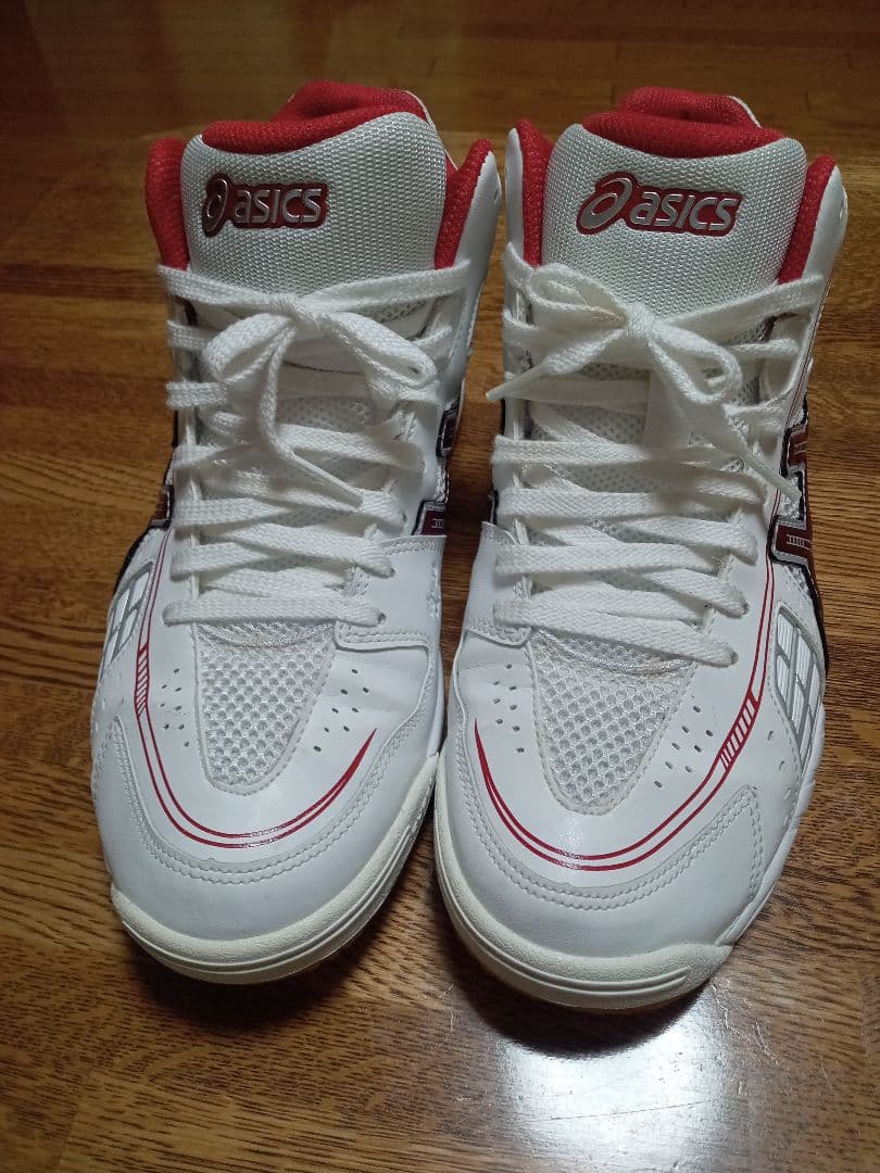 ASICS バレーボールシューズ ホワイト/レッド TVR463 25.5