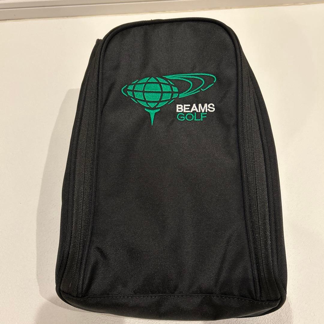 新品・未使用✨BEAMS GOLF ビームス ゴルフ　シューズケース　黒　緑ロゴ