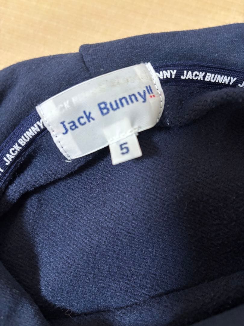 Jack Bunny‼︎ フードロゴ付きトレーナー サイズ5 ネイビー