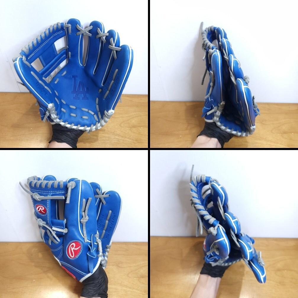 ローリングス LAドジャース MLBチームロゴグラブ 美品 内野用 軟式グローブ
