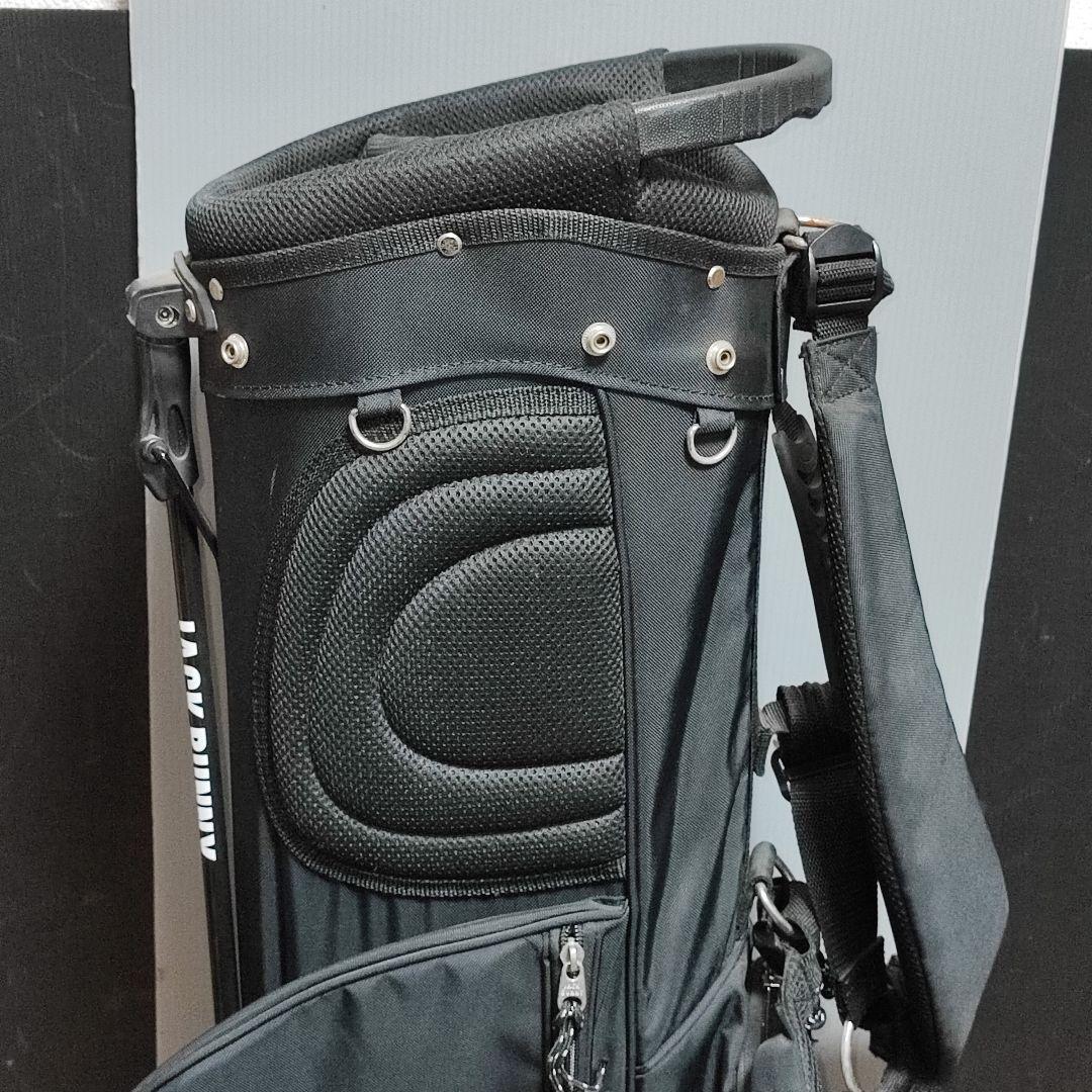 美品 ジャックバニー スタンド式キャディバッグ 黒 ブラック うさぎ