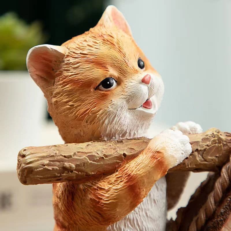 猫の置時計寝室の飾り置時計置物家庭