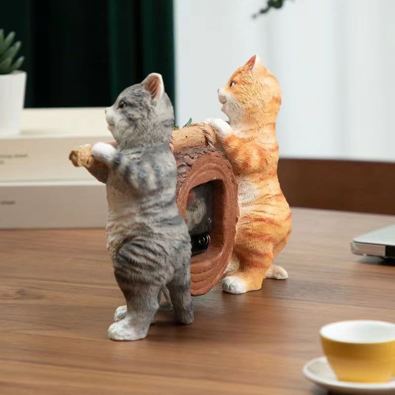 猫の置時計寝室の飾り置時計置物家庭