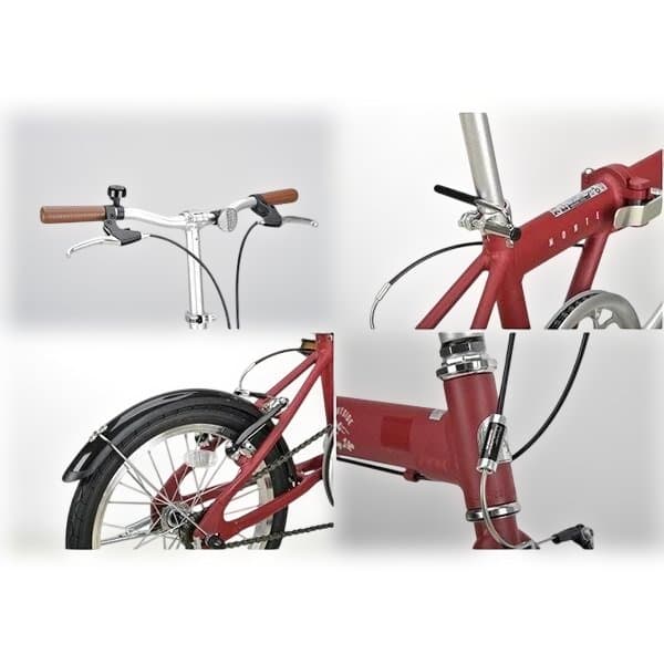 折りたたみ自転車 モンテ AL 16インチ マットレッド YG-1452