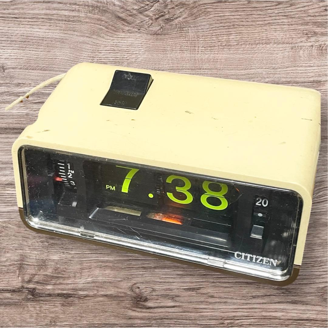 昭和レトロ　CITIZEN デジタル　パタパタ時計　リズム時計工業株式会社
