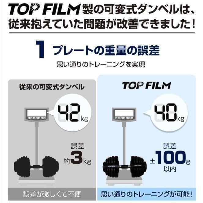 可変式ダンベル 40kg 2個セット　40kg アジャスタブル ダンベルセット