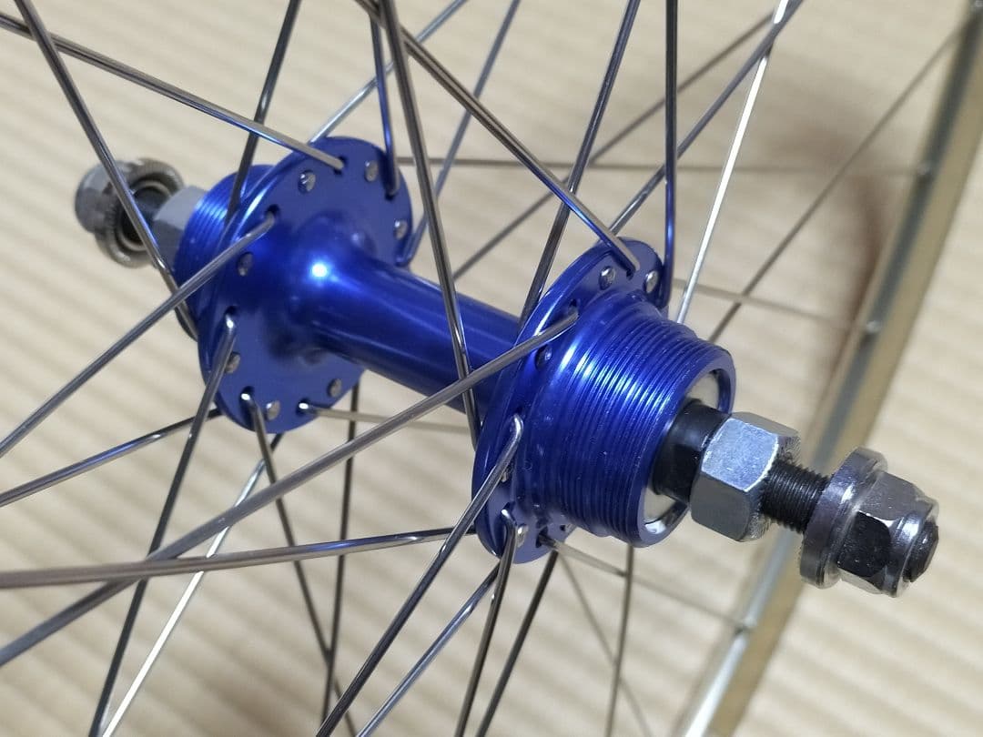 ピスト トラック用 チューブラー 青ハブ120mm