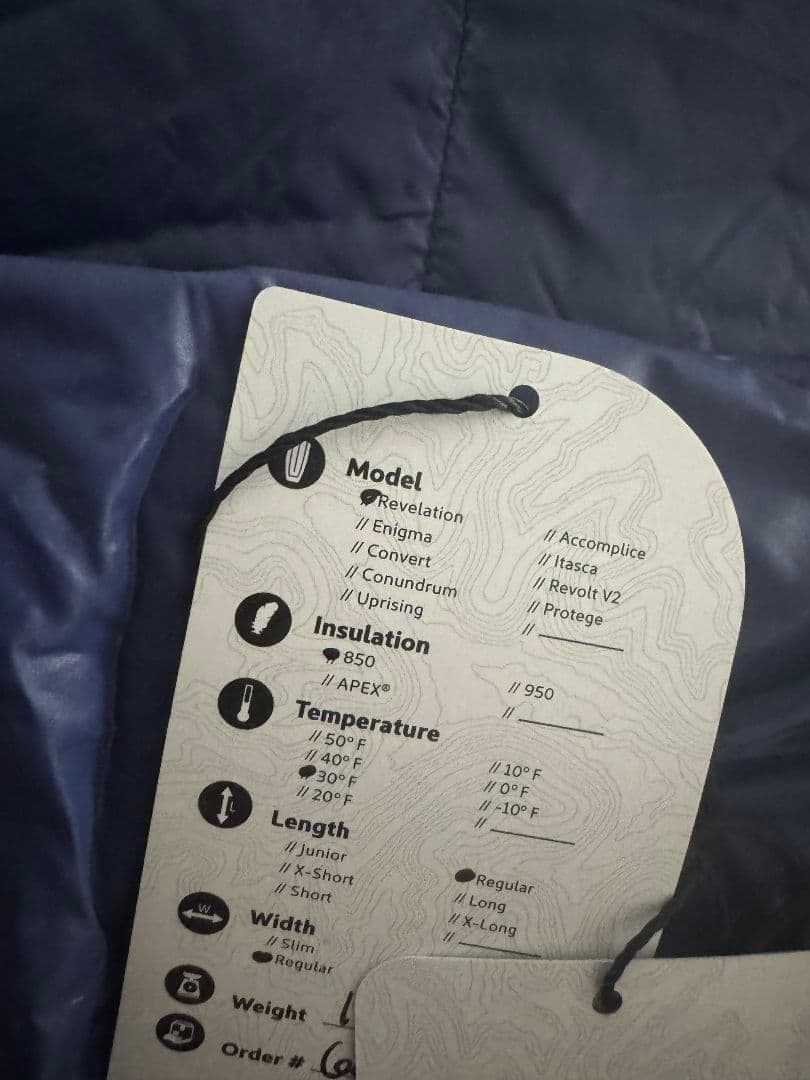 アウトドア寝具 ENLIGHTENED EQUIPMENT REVELATION 850FP