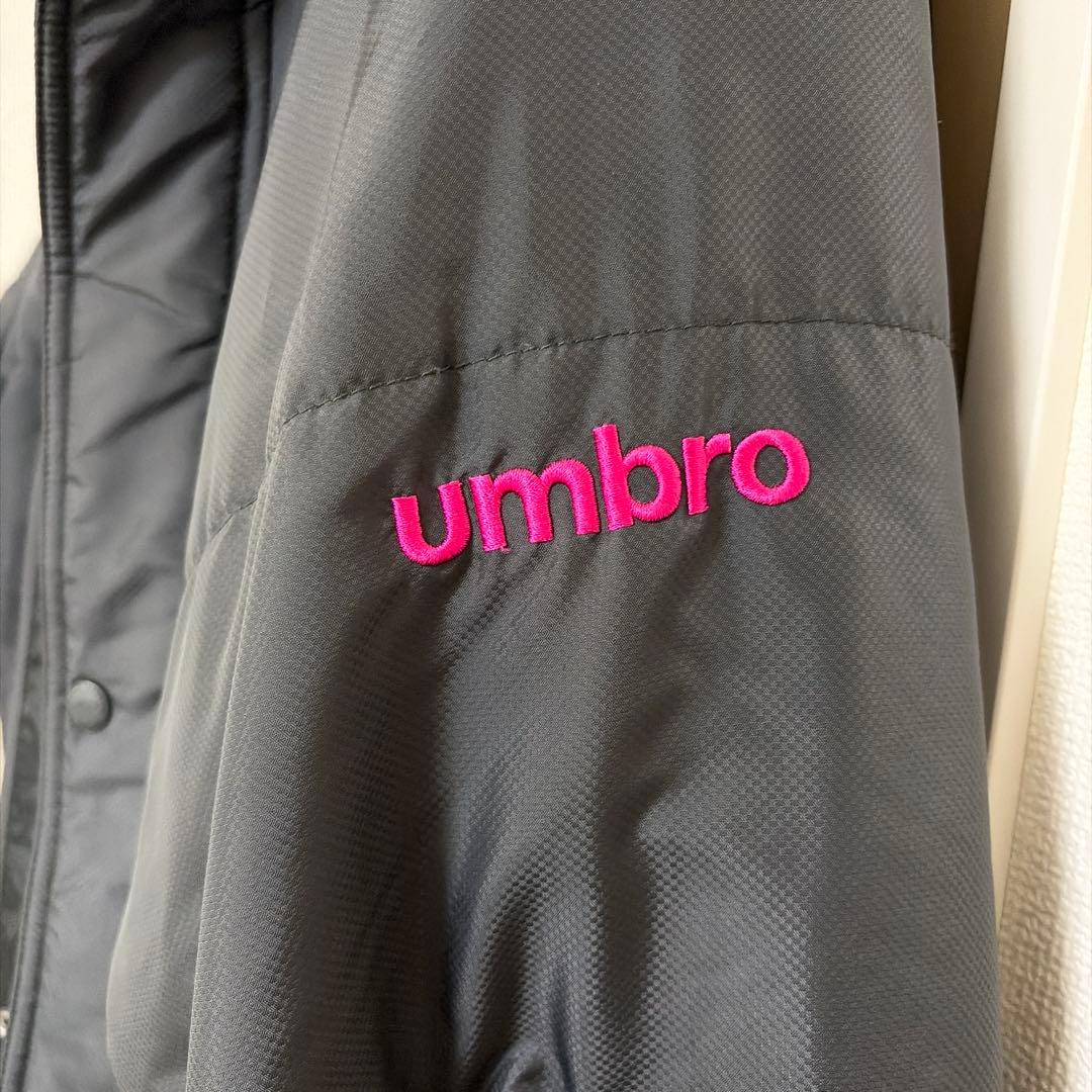 \"【UMBRO】グレー 取り外し可能フード付き ベンチコート　大きめL