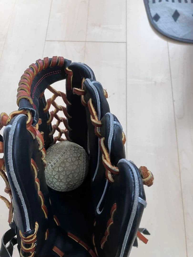 り*ら様 MIZUNO 軟式グローブ 外野手用 ヌートバーモデル ブラック/ブラ