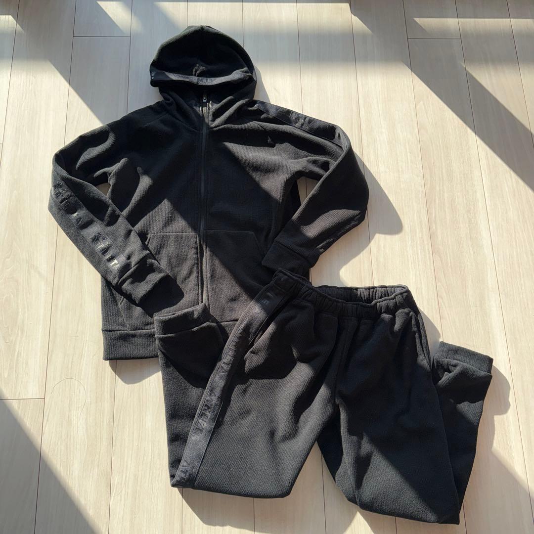 ATHLETA アスレタ ブラック スウェット ジャージ セットアップ 上下 S