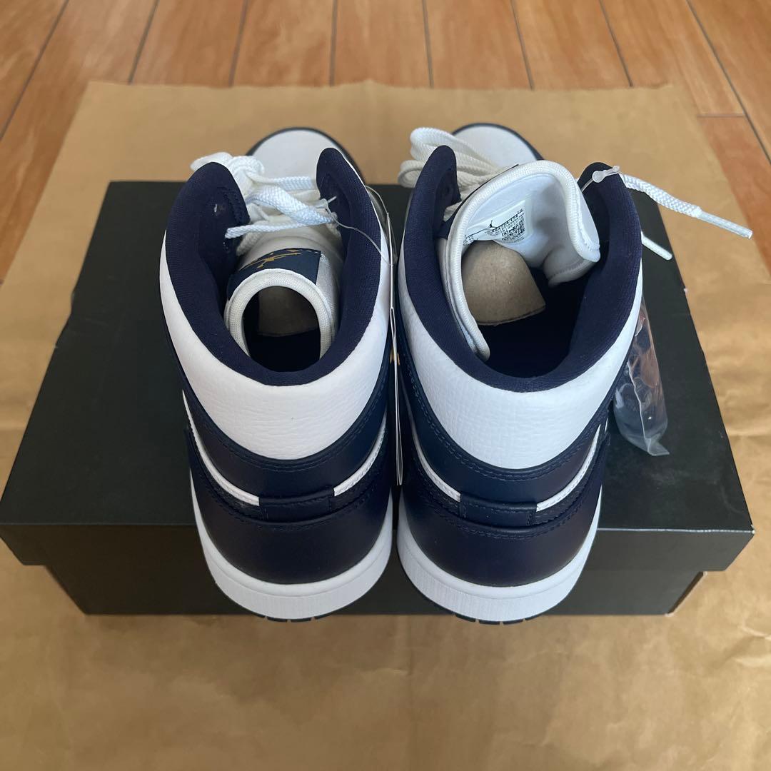 未使用品　Air Jordan ハイカットシューズ ネイビー/ホワイト