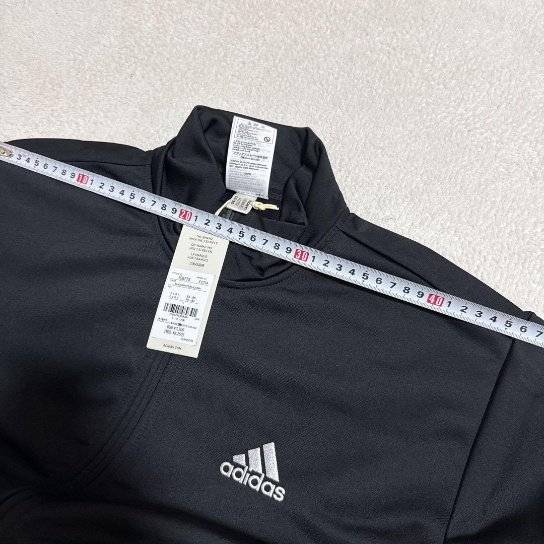 新品adidasメンズパンツロゴ　ジャージ上下セット黒Lサイズ長袖スポーツウェア