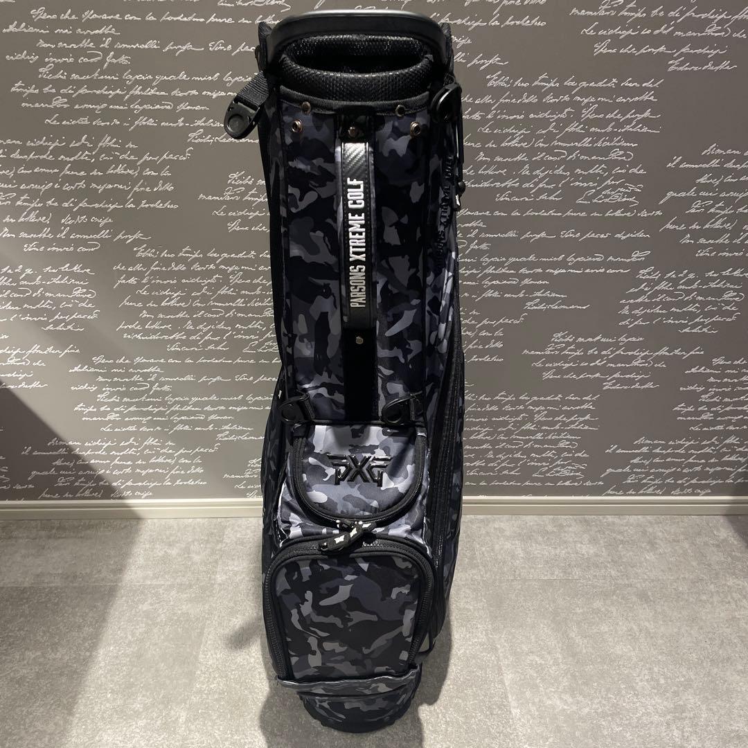 【良品】　PXGキャディバック 迷彩柄 スタンド機能 超軽量