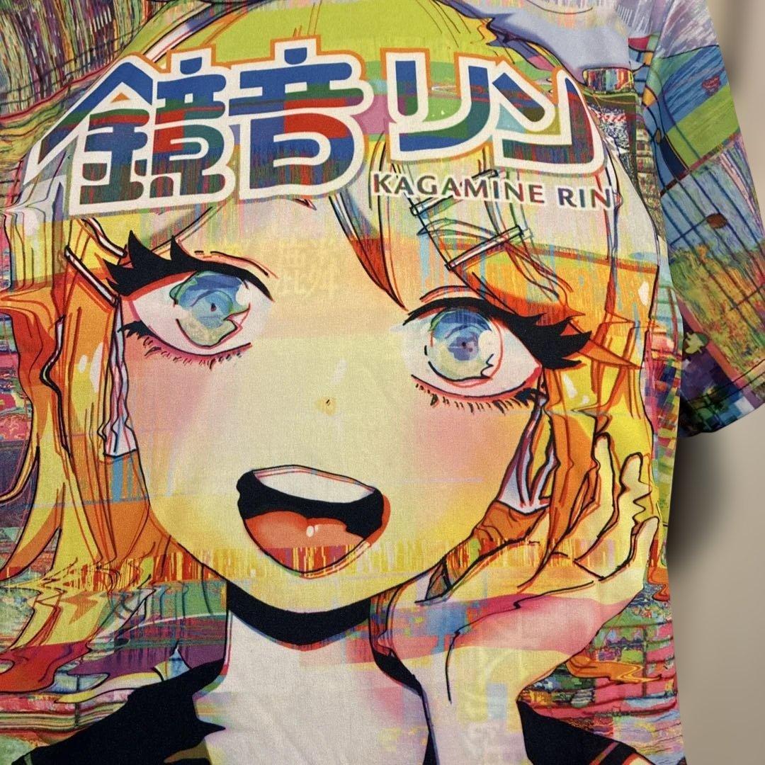 OMO omocat鏡音リン フルカラーTシャツ Lサイズ　初音ミク　管理c9