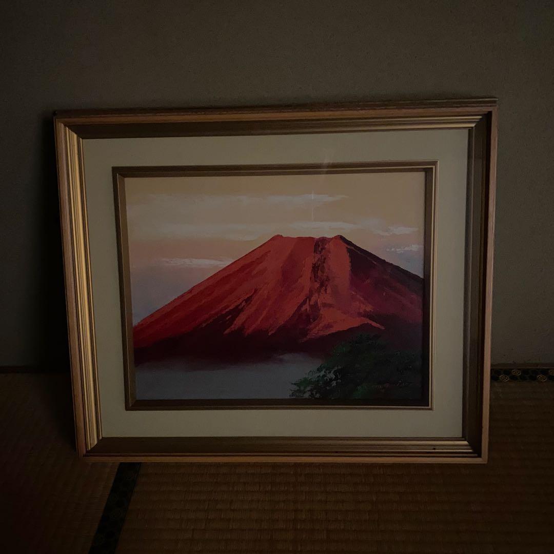 富士山 油彩画