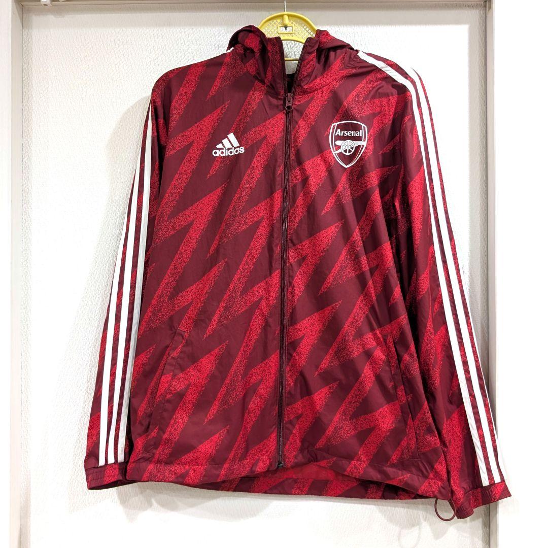 【美品】アディダス　アーセナル　Arsenal ナイロン　ジャケット 　フード付