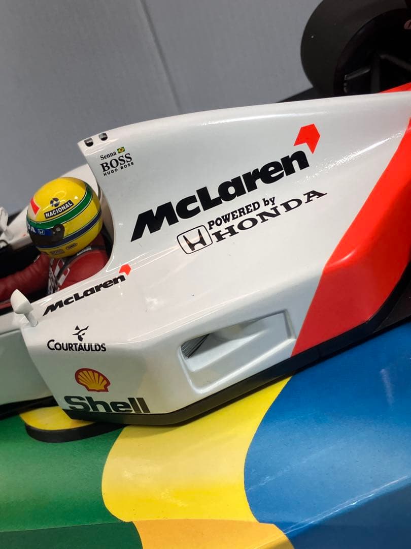 【激レア】1:18ミニチャンプス マクラーレンホンダ MP4/7 A.セナ #1