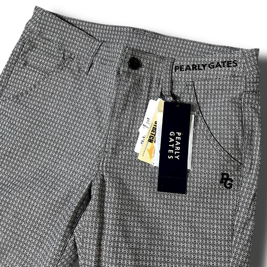 新品 1 パーリーゲイツ 変形ダイヤストレッチ エンブレムリボン ロングパンツ