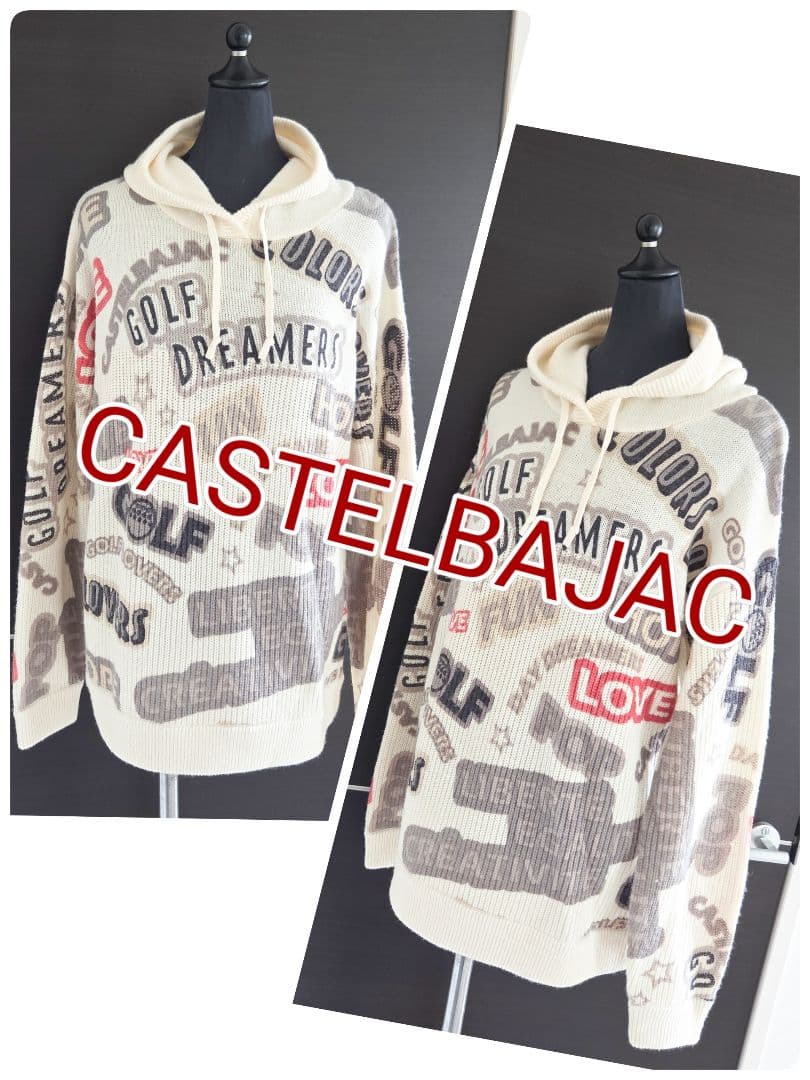 CASTELBAJAC カステルバジャック LL フード ロゴ ニットゆったり