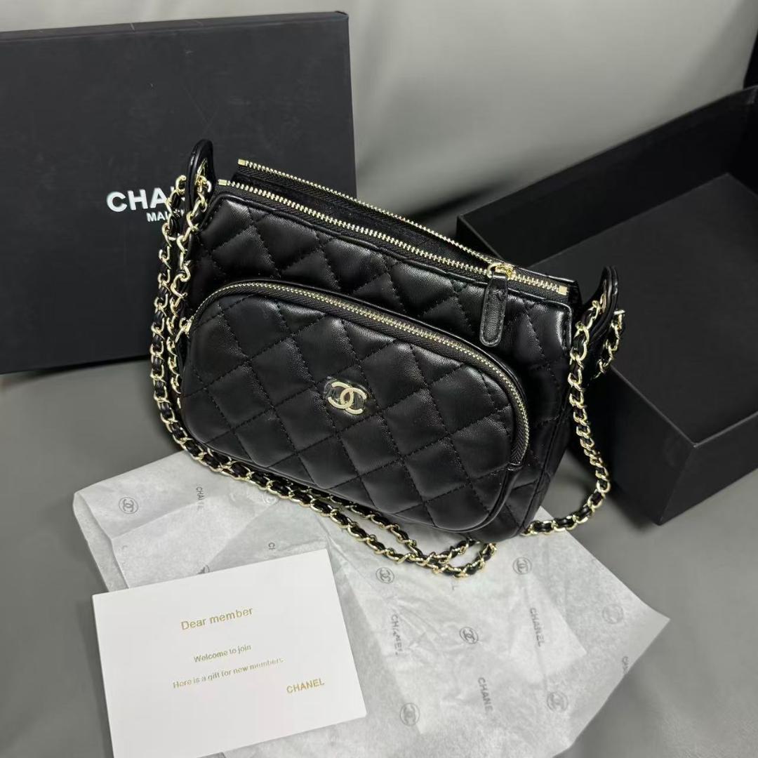✨VIP限定✨ ブラックレザー ショルダーバッグdq