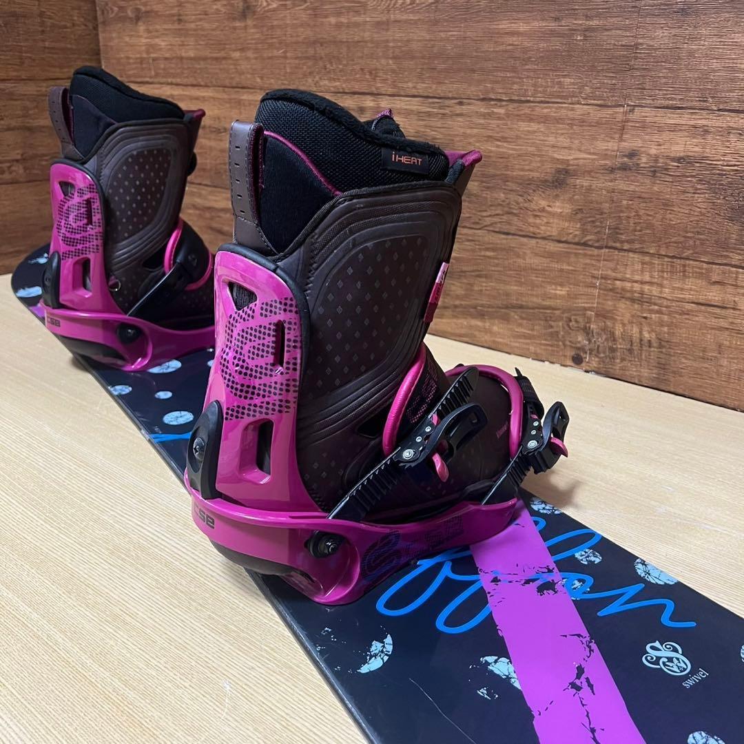 SWIVELスウィベル　レディーススノーボード3点セット　143cm かわいい