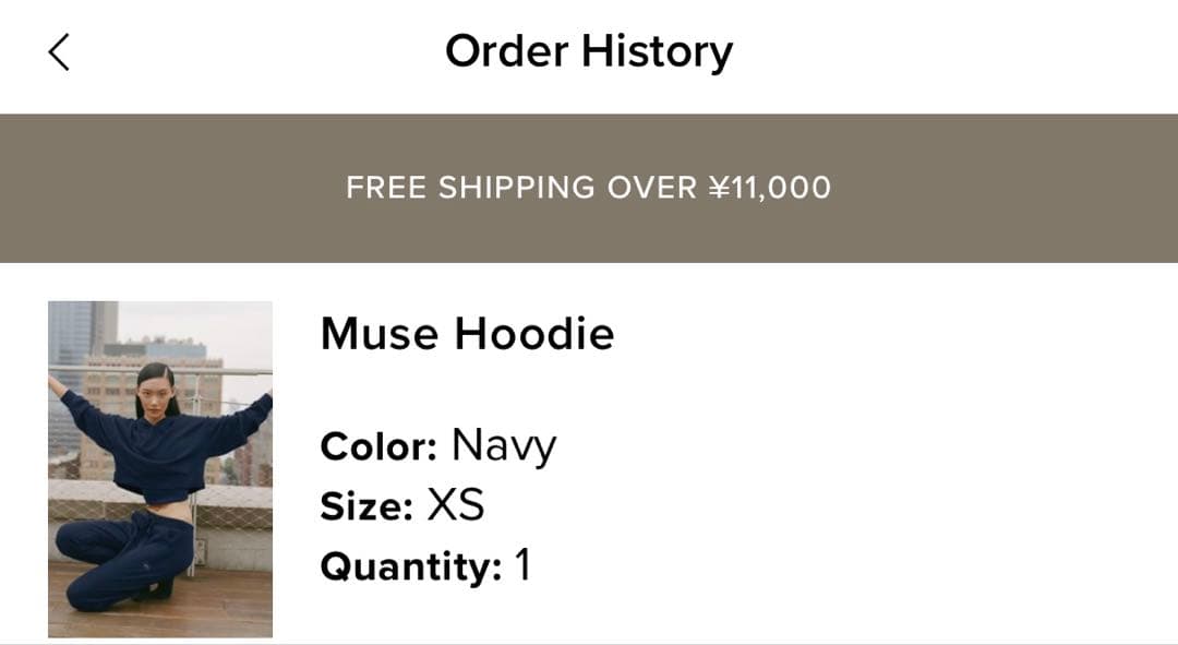 新品　alo yoga muse hoodie ネイビー　アロヨガ　フーディ