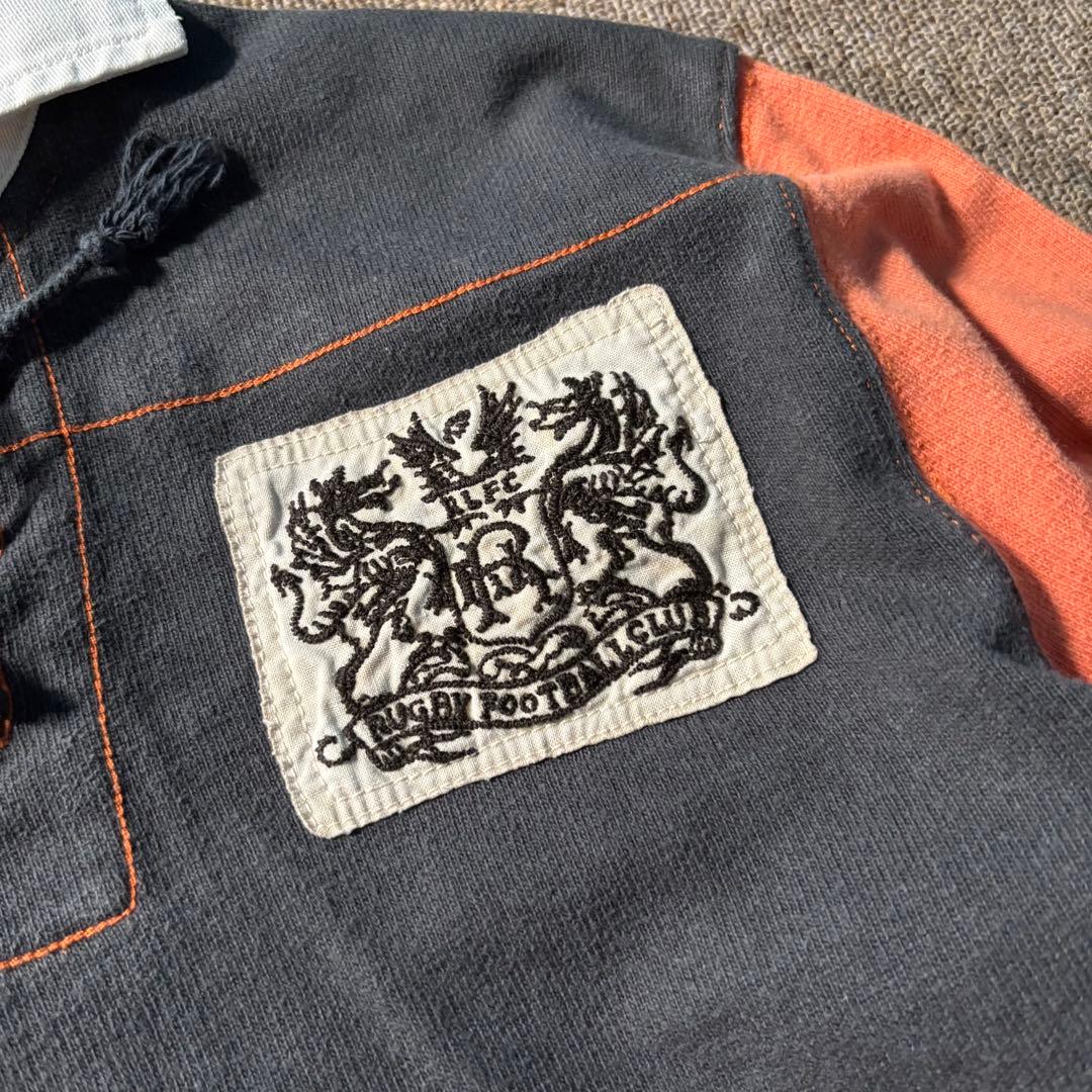 RUGBY RALPH LAUREN ボーダー S ラガーシャツ レースアップ