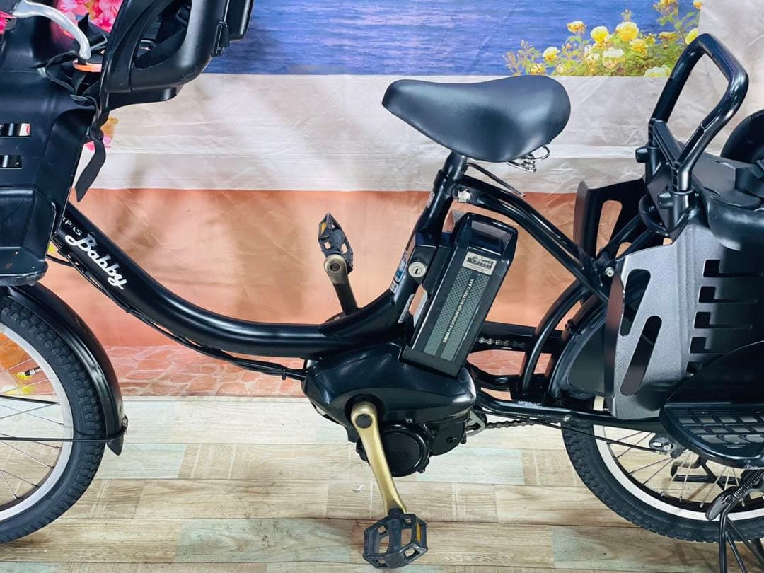 人気モデル！パスバビー12AH⭐️ヤマハ子供乗せ電動自転車Y3161