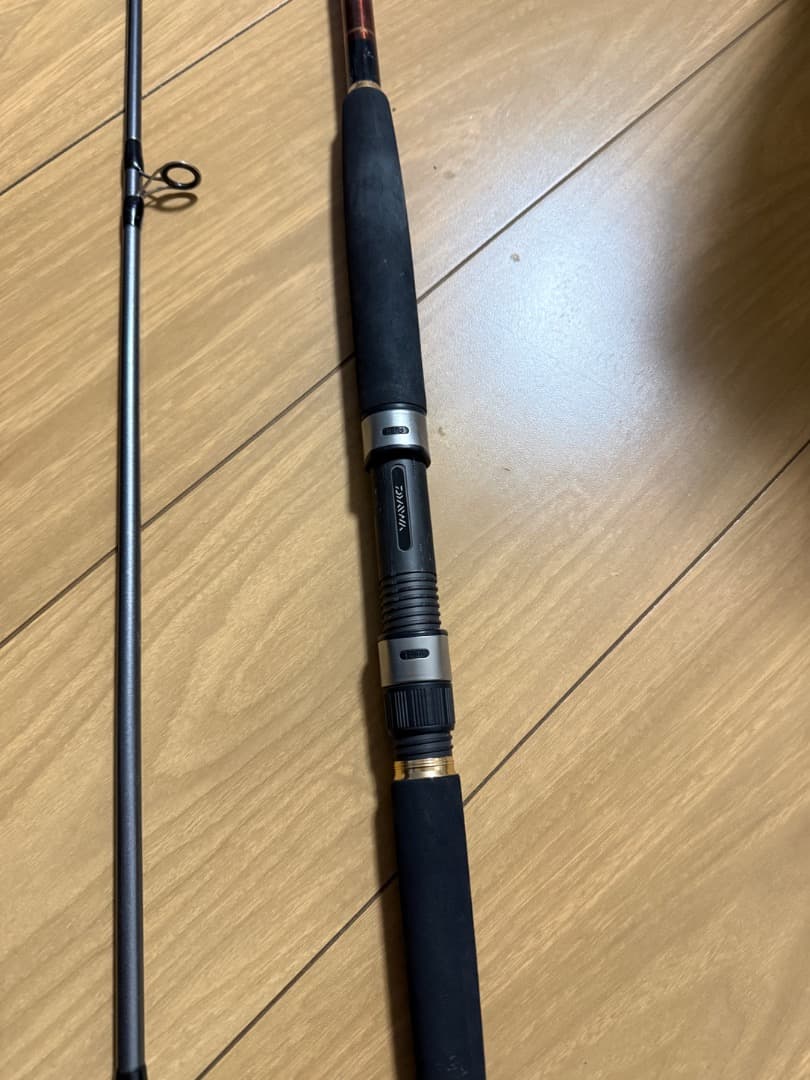 ショアジギングロッド 分割式 黒