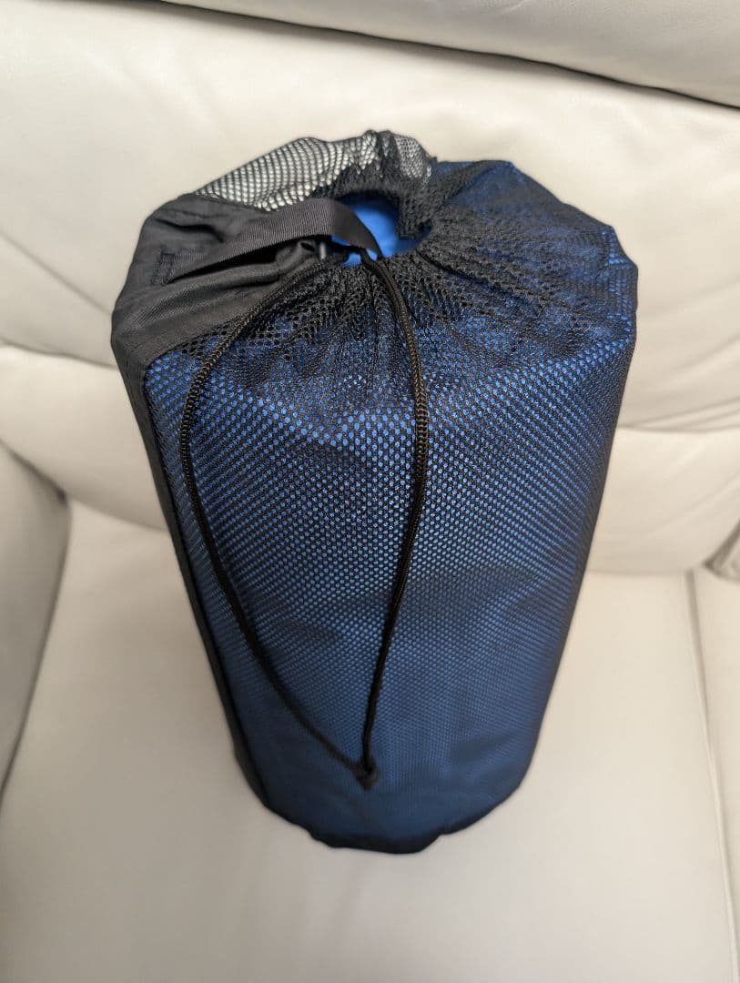 MOBI GARDEN エアーマット 足踏み式 ダブル ブルー