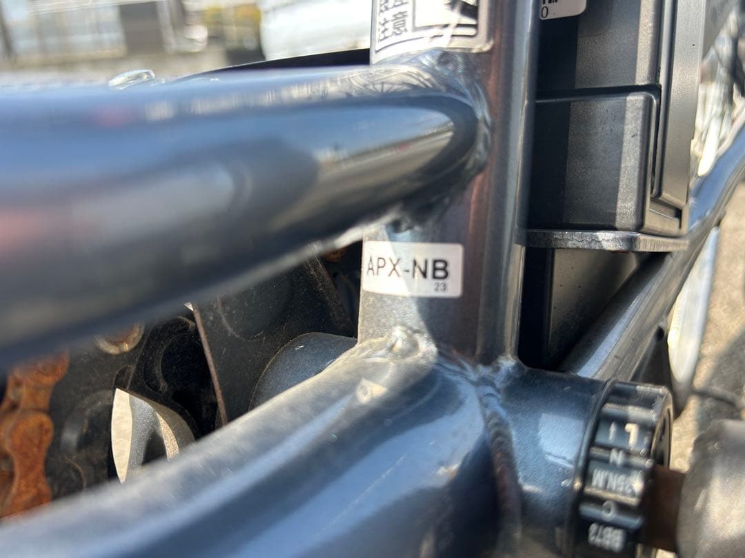 ご*し様 引き取り限定電動アシスト自転車 グレー 前バスケット付き