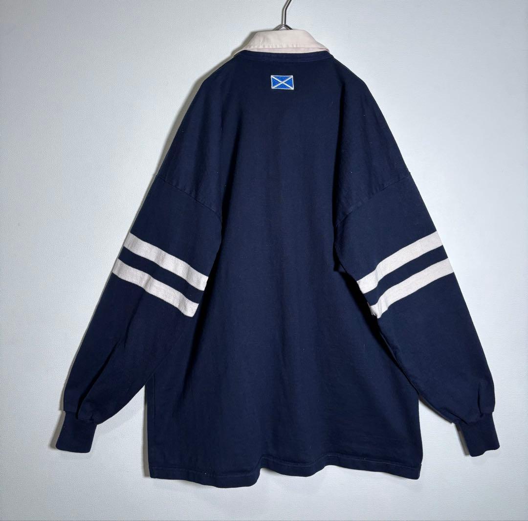 Canterbury　刺繍ロゴ　プリント　スコットランド代表　ラガーシャツ