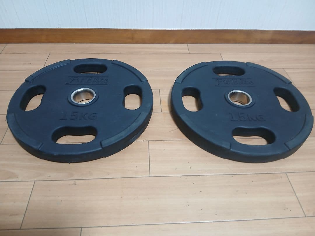 ②オリンピック バーベル プレート 15kg FitEliteフィットエリート