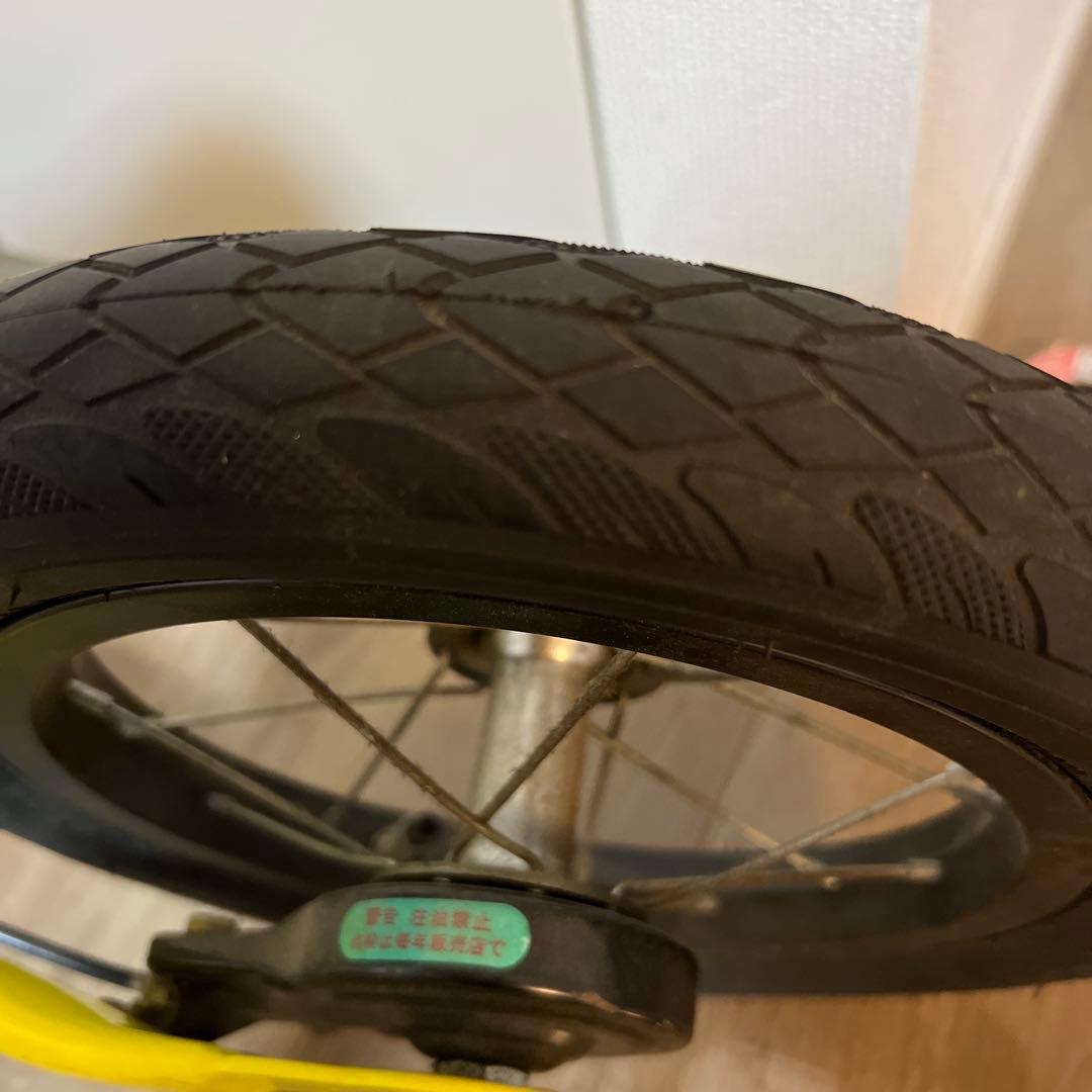 【都内湾岸直接引取】美品へんしんバイク 子供 自転車 イエロー 12インチ
