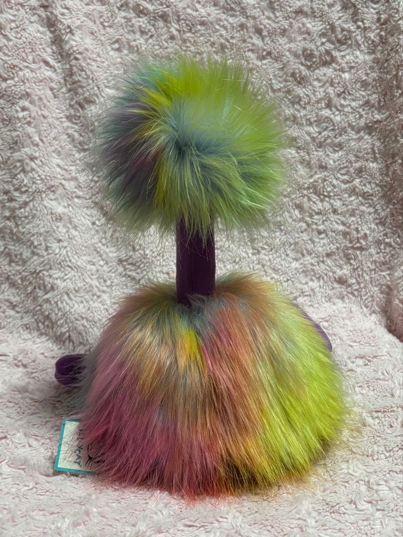 タグ付 ジェリーキャット Pompom Bird Rainbow 虹色 ダチョウ