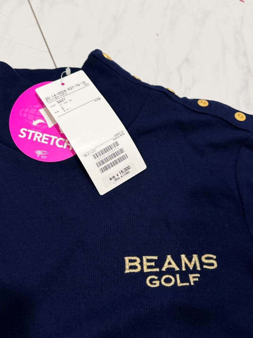 ★BEAMS GOLF PURPLE LABEL★サイドボタン タートルネック