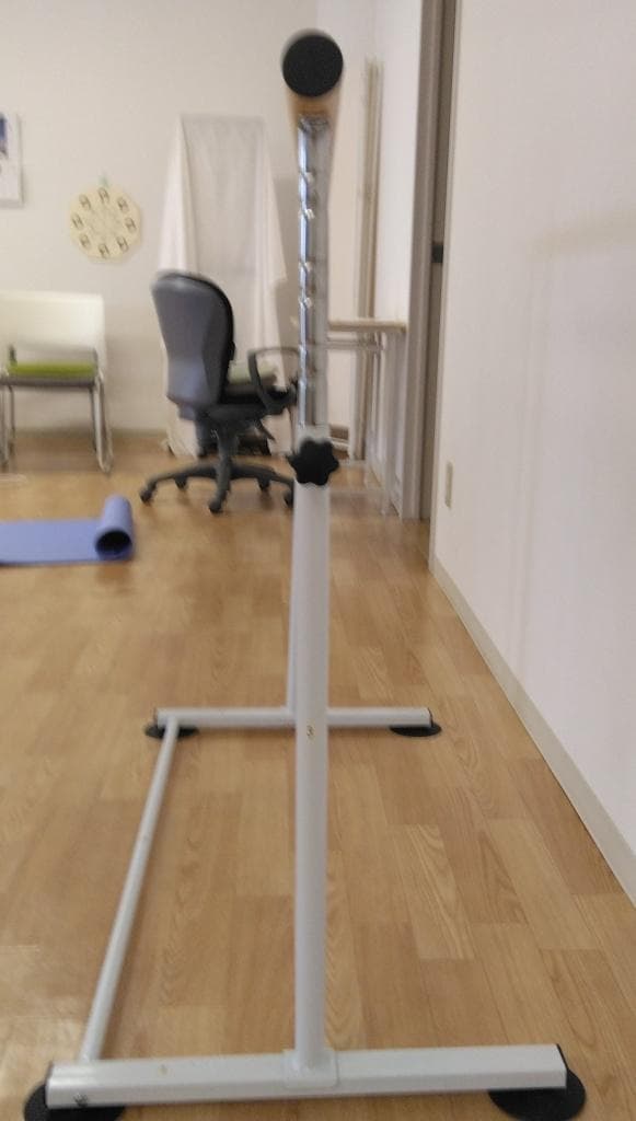 バレエバー 高さ調整可能 金属製木目調