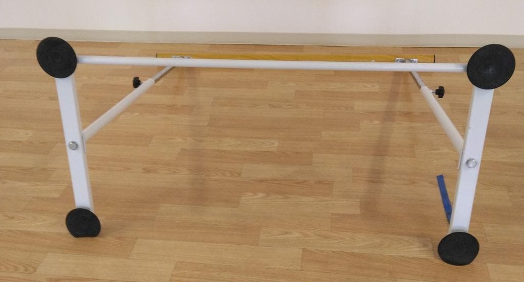 バレエバー 高さ調整可能 金属製木目調