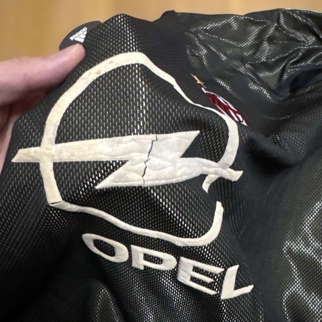 ACミラン adidas ブラックメッシュシャツ