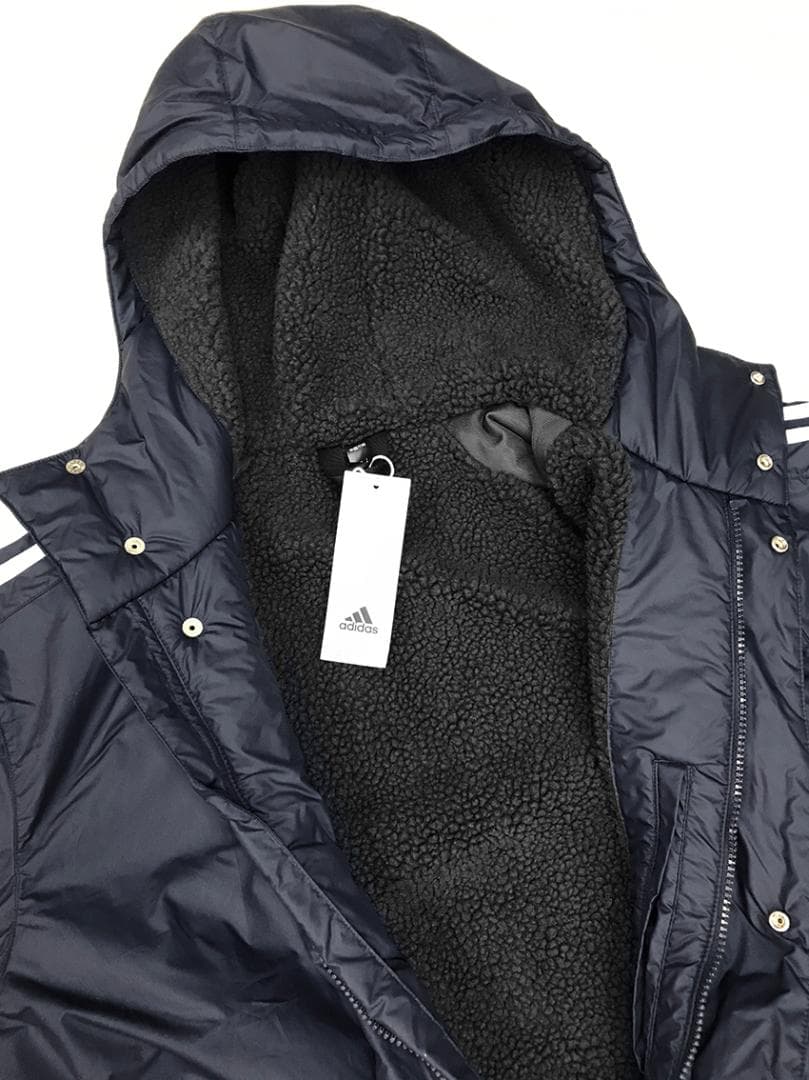 新品 アディダス adidas ロングボアベンチコート防寒 ルーズフィット/M