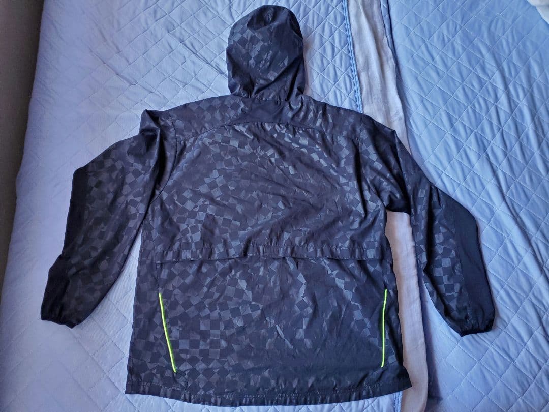 YONEX ウォームアップパーカー 黒 チェッカーフラッグ柄 xo