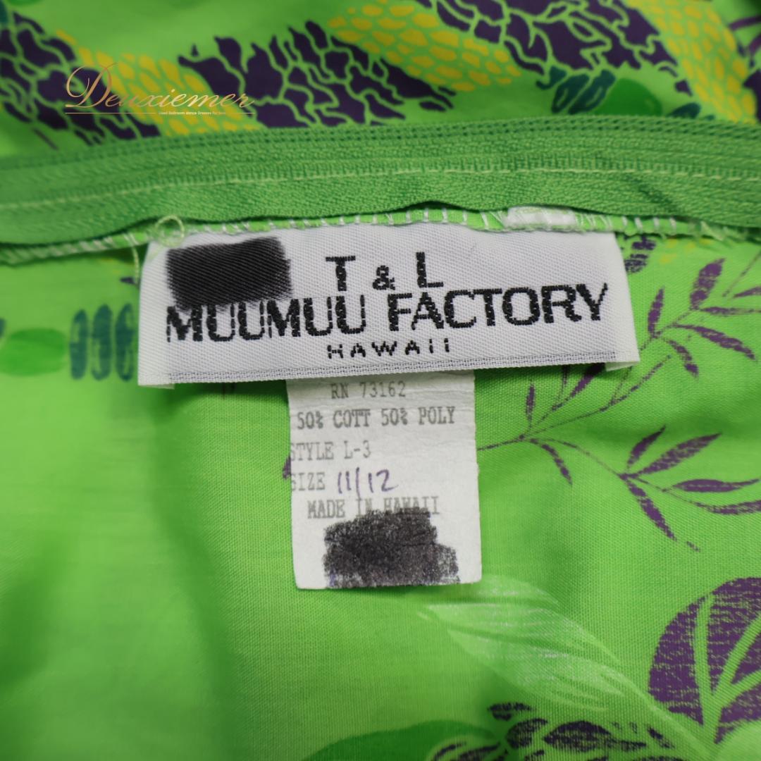 【ハワイ製 フラダンス衣装】ライトグリーン T&L MUUMUU FACTORY