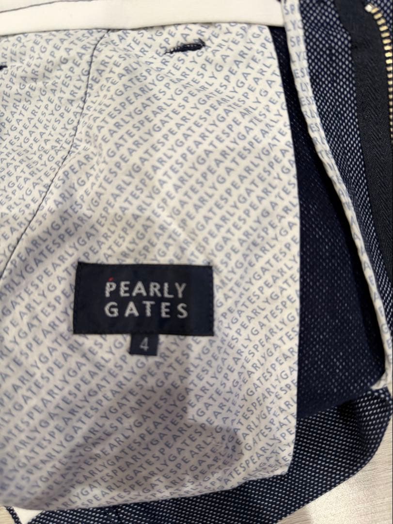 PEARLY GATES 総柄パンツ サイズ4 ネイビー ゴルフウェア