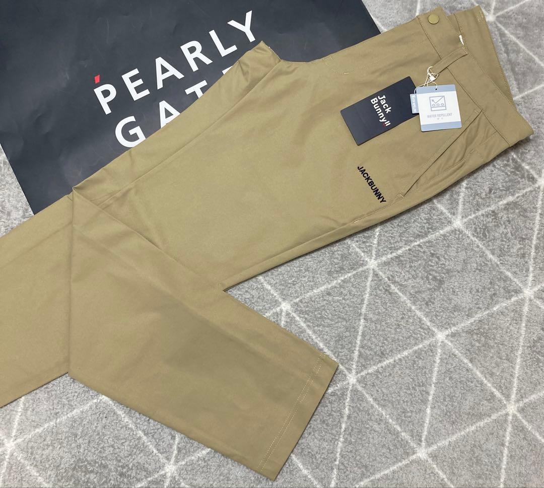 新品 パーリーゲイツ ジャックバニー ポリエステルツイル パンツ(5)Lベージュ