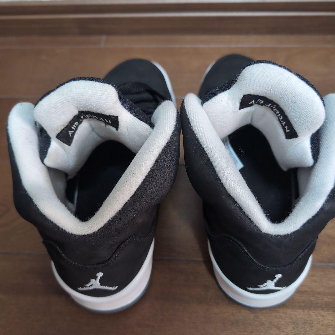 Air Jordan 5 ブラック/ホワイト シューズ　24.5