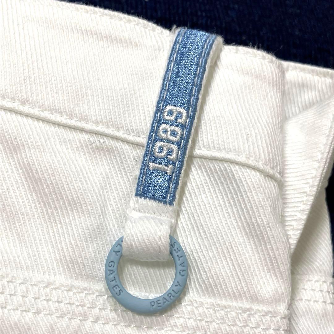 PEARLY GATES GOLF デニムパンツ　4 ストレッチ　白　ロゴ刺繍