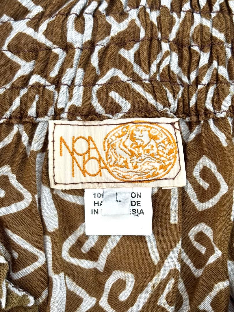 【NOANOAハワイ】ドレス Lサイズ 水色/ブラウン