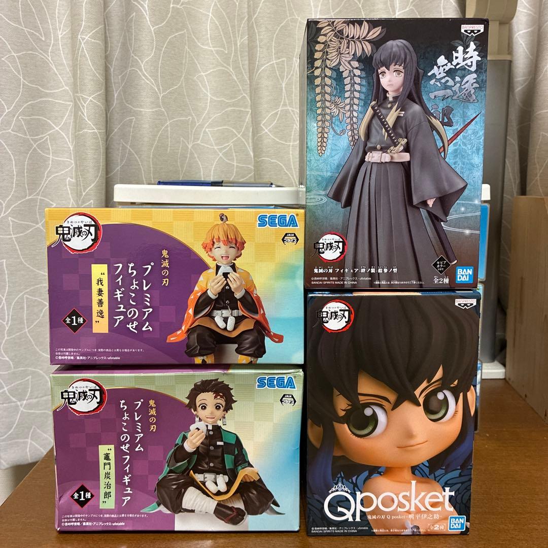 鬼滅の刃 フィギュア 4体セット Qposket、絆の装、ちょこのせフィギュア